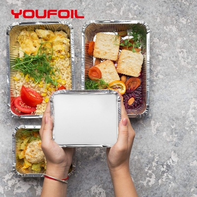 خرید فروش گرم ظرف مستطیل یکبار مصرفی از ورق آلومینیوم 1LB با پوشش online manufacture