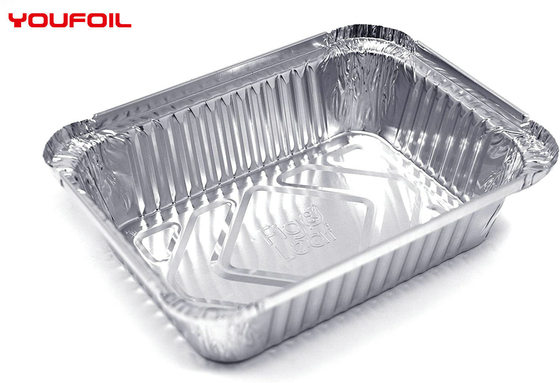 خرید ظرف مواد غذایی از ورق آلومینیوم بازیافت شده سینی مستطیل آلومینیوم OEM online manufacture