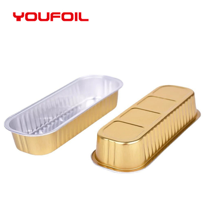 خرید OEM فولک آلومینیوم بازیافت شده ظرف مواد غذایی نوار طلایی سینی آلومینیومی online manufacture