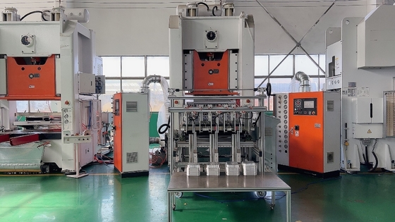 خرید 1 - 5 حفره ظرفیت آلومینیوم ورق کانتینر ماشین کنترل شده توسط سیستم PLC online manufacture