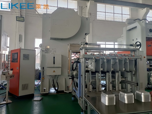 خرید سرعت بالا 3 حفره های آلومینیوم ورق مواد غذایی ظرف سازی ماشین online manufacture
