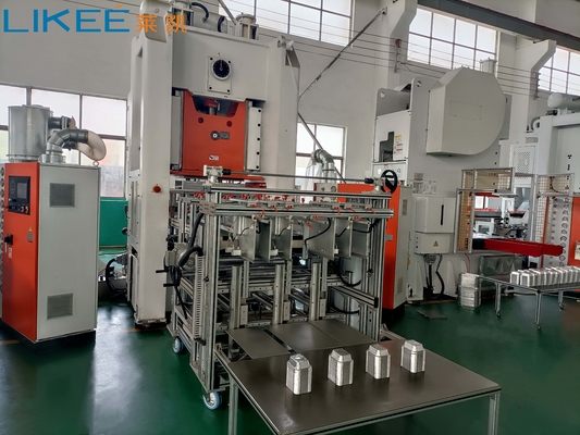 خرید سفارشی 4 حفره 30 ~ 75 ضربه / دقیقه 80TON آلومینیوم ورق ظرف سازی ماشین online manufacture