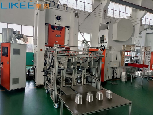 خرید دستگاه تولید ظرف غذای فویلی آلومینیومی 80 تنی H-Type با 4-5 حفره، موتور زیمنس online manufacture