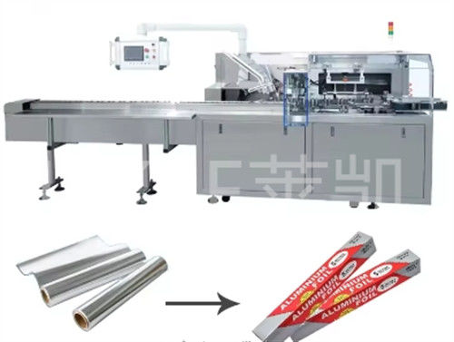 کیفیت  1500kg Automatic Cartoning Machine For Small Foil Roll Packing 30-60 Boxes/min کارخانه