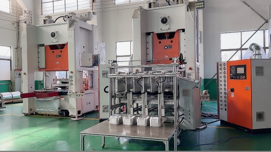 دستگاه پانچ فویل آلومینیومی ظرف غذا LK-T80 خط تولید موتور زیمنس