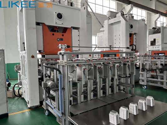 کنترل Mitsubishi PLC فولک آلومینیومی ظرف سازی مواد غذایی ماشین ساخت 380V Embossing قابل تنظیم