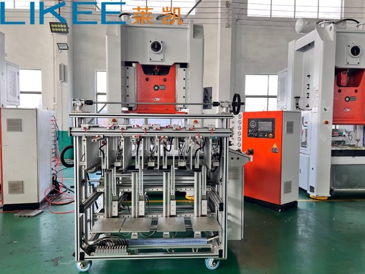 دستگاه تولید ظرف غذای فویلی آلومینیومی تمام اتوماتیک LIKEE T80 با 4 حفره