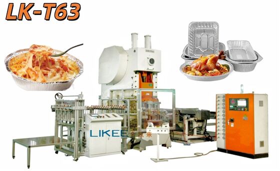 ظرف فویل آلومینیومی پیک‌نیک LK-T63 مستطیلی برای فریزر، فر، مایکروویو و دستگاه ساخت