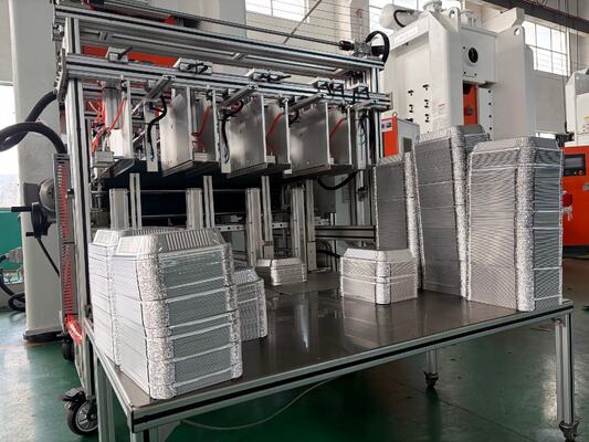 LK-T80 اتوماتیک 3003 آلیاژ یکبار مصرفی 450ml آلومینیوم بردارید کانتینر ساخت ماشین