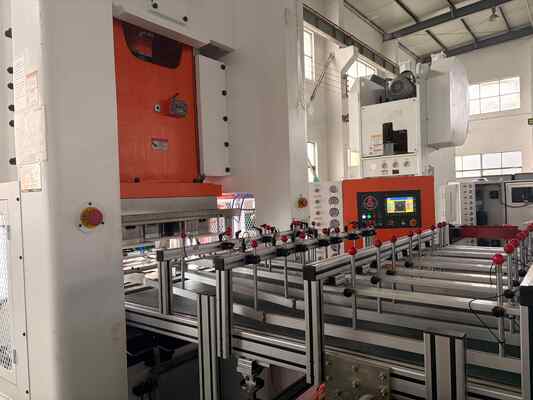 دستگاه تولید فویل آلومینیومی LK-T80 با ساختار H-Type 80 تن ظرفیت پرس و کنترل PLC میتسوبیشی